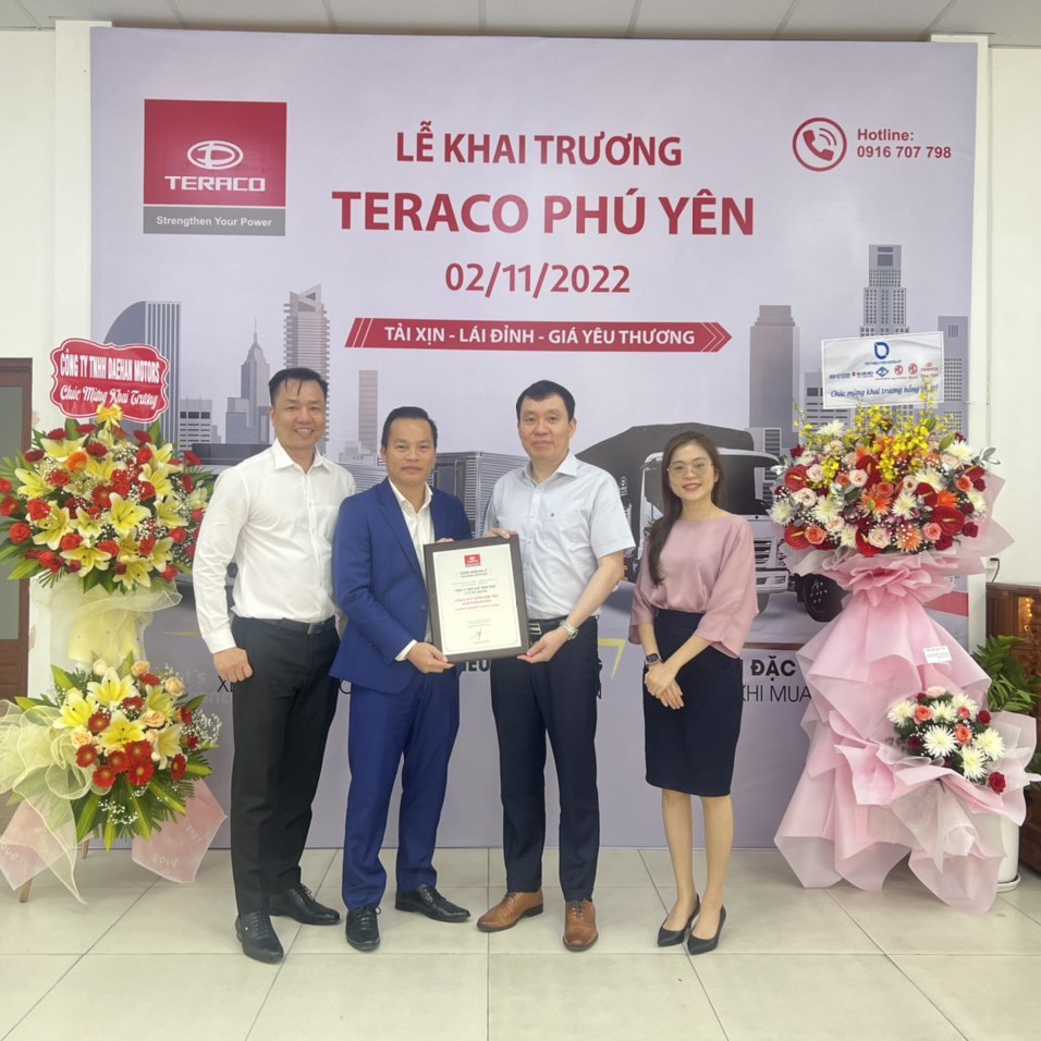 ĐẠI LÝ TERACO PHÚ YÊN CHÍNH THỨC KHAI TRƯƠNG VÀ ĐI VÀO HOẠT ĐỘNG