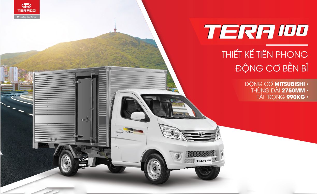 TERA100 sở hữu thiết kế thùng dài nhất phân khúc xe tải nhỏ dưới 1 tấn. TERA100 sở hữu thiết kế thùng dài nhất phân khúc xe tải nhỏ dưới 1 tấn.